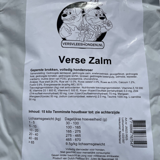 Verse Zalm graanvrije brokken | 15 kg i.p.v. 14 kg