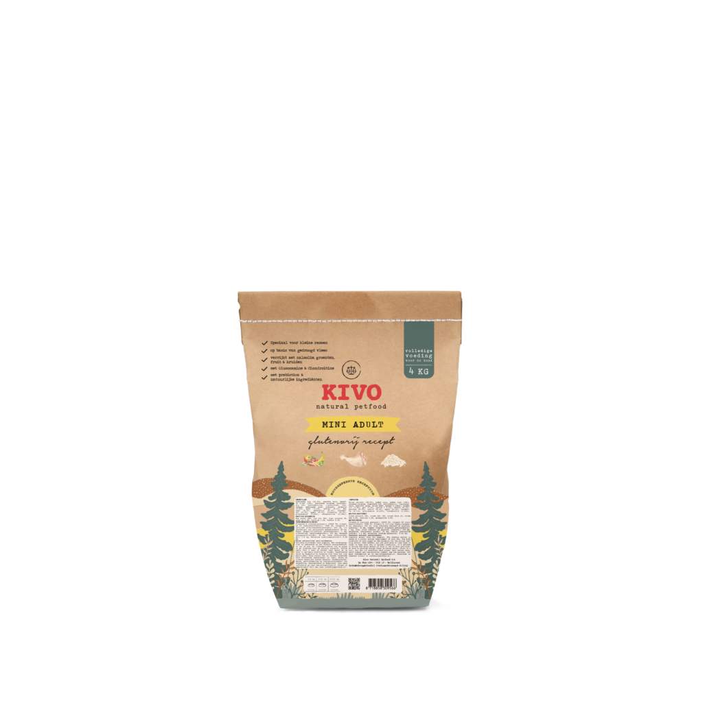 Kivo Kip en Rijst Adult voor de kleine hond (4 kg)